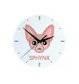 Sphynx - MDF-Uhr mit Grafik und Logo der Marke Art-Dog