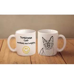 Tonkinese Cat - cat mug, cheerful mug for a dog lover, personalized gift from the Art-Dog brand