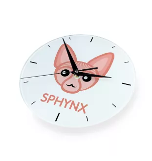 Sphynx - horloge MDF avec graphisme et logo de la marque Art-Dog