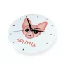 Sphynx - horloge MDF avec graphisme et logo de la marque Art-Dog