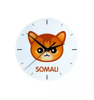 Somali - horloge MDF avec graphisme et logo de la marque Art-Dog
