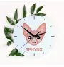 Sphynx - horloge MDF avec graphisme et logo de la marque Art-Dog