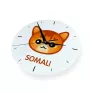 Somali - MDF clock with graphics and the Art-Dog brand name
