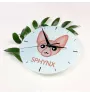 Sphynx - MDF-Uhr mit Grafik und Logo der Marke Art-Dog