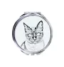 Tonkinese Katze - Taschenspiegel mit Katze, personalisierter Taschenspiegel, kompakter Spiegel mit Art-Dog-Logo