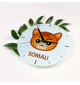 Somali - horloge MDF avec graphisme et logo de la marque Art-Dog