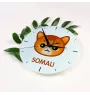 Somali - horloge MDF avec graphisme et logo de la marque Art-Dog