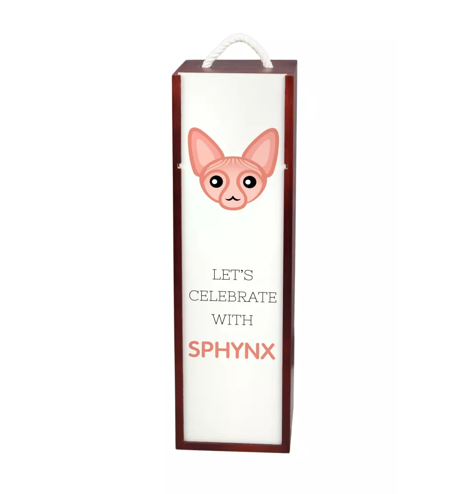 Sphynx - wine box with graphics and the brand name Art-Dog