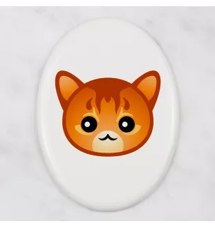 Somali - une plaque funéraire en céramique avec une illustration et un texte de la marque Art-Dog