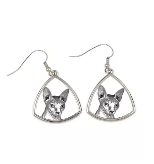 Sphynx - boucles d'oreilles avec un chat, boucles d'oreilles pendantes avec une image, bijoux personnalisés avec l'impression de la marque Art-Dog