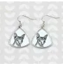 Sphynx - cat earrings, hanging earrings with a picture, personalized jewelry with Art-Dog brand print.
