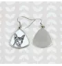Sphynx - cat earrings, hanging earrings with a picture, personalized jewelry with Art-Dog brand print.