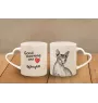 Sphynx Tasse mit Katze, entzückende Tasse mit herzförmigem Henkel, universelles Geschenk der Marke Art-Dog