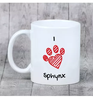 Sphynx - cup with a cat, cute cup with graphics, a gift with your photo from the Art-Dog brand