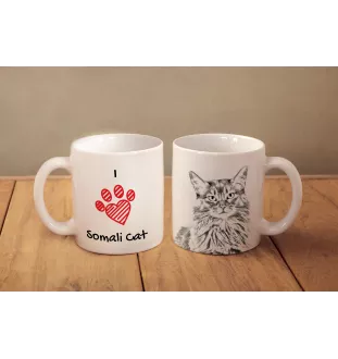 Somali kubek z kotem I love Art-Dog