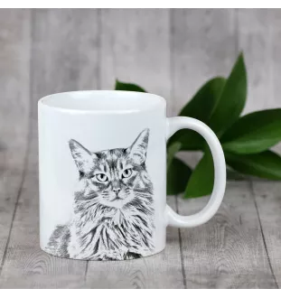 Somali - tasse avec un chat, une tasse joyeuse pour les amoureux des chiens, un cadeau personnalisé de la marque Art-Dog