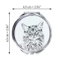Chat Somali - miroir de poche avec un chat, miroir personnalisé pour sac à main, miroir compact avec impression de la marque Art-Dog