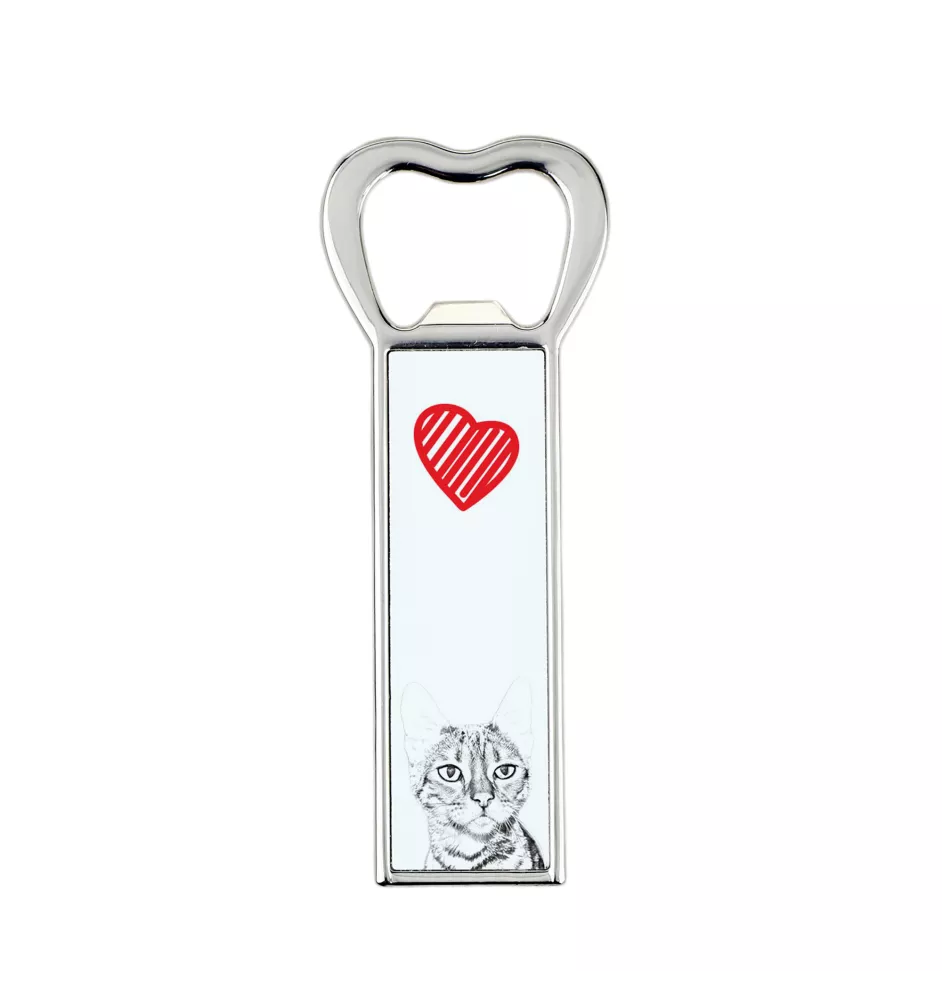 Toyger Katze - Flaschenöffner mit Katze, personalisierter Kühlschranköffner, ein einzigartiges Geschenk für Männer von der Marke Art-Dog.