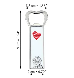 Toyger Cat - bottle opener with a cat, personalized fridge opener, unique gift for men by Art-Dog brand