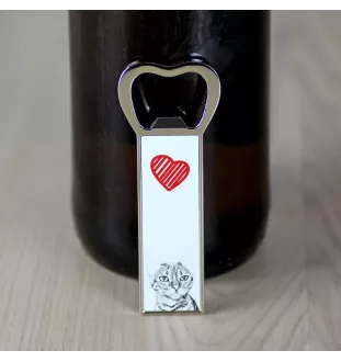 Toyger Cat - bottle opener with a cat, personalized fridge opener, unique gift for men by Art-Dog brand