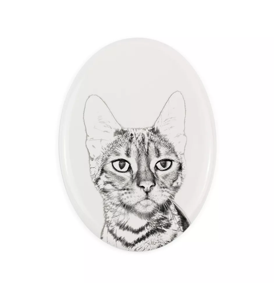 Kot toyger płyta nagrobna ze zdjęciem kota Art-Dog