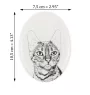 Chat Toyger - une plaque commémorative avec une photo de chat, une plaque funéraire avec une impression, une plaque ovale personnalisée de la marque Art-Dog