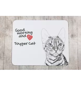 Toyger Katze - Mauspad mit Druck, personalisiertes Mauspad mit Katze, einzigartiges Gadget für Büroangestellte von Art-Dog.