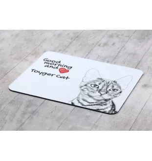 Toyger Cat - mouse pad with print, personalized cat pad, unique gadget for an office worker from the Art-Dog brand