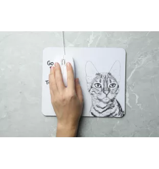 Toyger Katze - Mauspad mit Druck, personalisiertes Mauspad mit Katze, einzigartiges Gadget für Büroangestellte von Art-Dog.