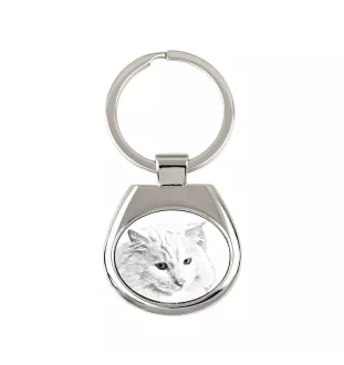Türkisch Angorakatze - Schlüsselanhänger mit Katze, Anhänger mit Aufdruck, personalisierter Anhänger der Marke Art-Dog