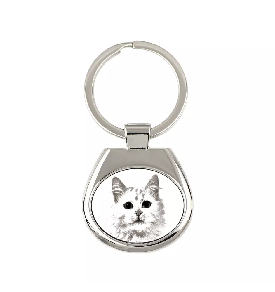 Turkish Van Cat - keychain with a cat, keychain with a print, personalized pendant from the Art-Dog brand