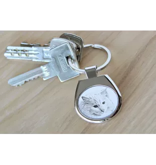 Türkisch Angorakatze - Schlüsselanhänger mit Katze, Anhänger mit Aufdruck, personalisierter Anhänger der Marke Art-Dog