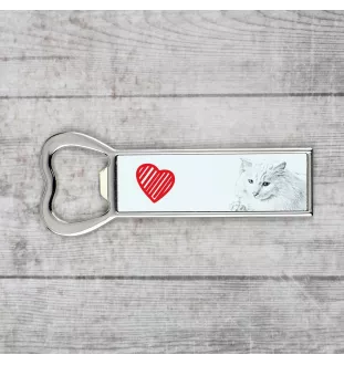 Türkisch Angorakatze - Flaschenöffner mit Katze, personalisierter Kühlschranköffner, ein einzigartiges Geschenk für Männer von der Marke Art-Dog.