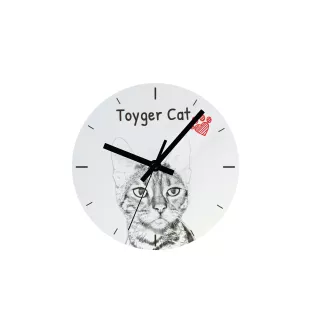 Chat Toyger - horloge murale avec un chat, horloge de table avec impression, décoration personnalisée de la maison de la marque Art-Dog