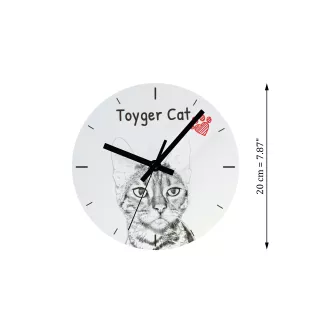 Kot toyger zegar ze zdjęciem z konia Art-Dog