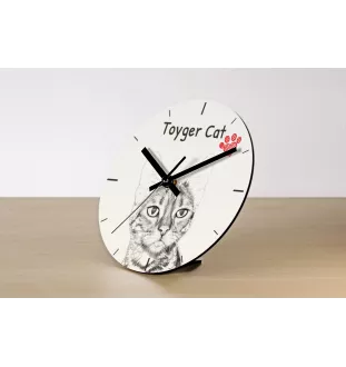 Kot toyger zegar ze zdjęciem z konia Art-Dog