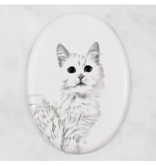 Turecki van płyta nagrobna ze zdjęciem kota Art-Dog