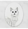 Chat turc de Van - une plaque commémorative avec une photo de chat, une plaque funéraire avec une impression, une plaque ovale personnalisée de la marque Art-Dog
