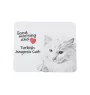 Chat Angora Turc - tapis de souris imprimé, tapis de souris personnalisé avec un chat, un gadget unique pour un employé de bureau de la marque Art-Dog