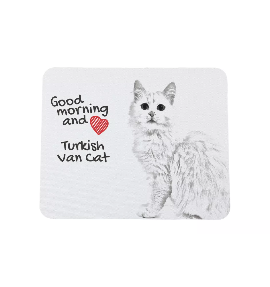 Türkisch Van Katze - Mauspad mit Druck, personalisiertes Mauspad mit Katze, einzigartiges Gadget für Büroangestellte von Art-Dog.