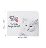 Chat Angora Turc - tapis de souris imprimé, tapis de souris personnalisé avec un chat, un gadget unique pour un employé de bureau de la marque Art-Dog