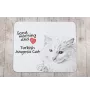 Chat Angora Turc - tapis de souris imprimé, tapis de souris personnalisé avec un chat, un gadget unique pour un employé de bureau de la marque Art-Dog