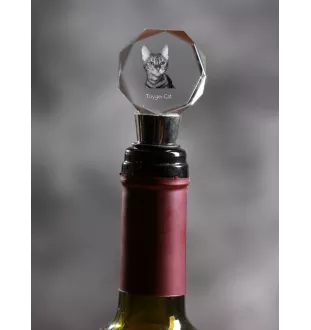 Chat Toyger - Bouchon de bouteille, bouchon de vin en cristal avec photo de chat, cadeau personnalisé pour barman par la marque Art-Dog