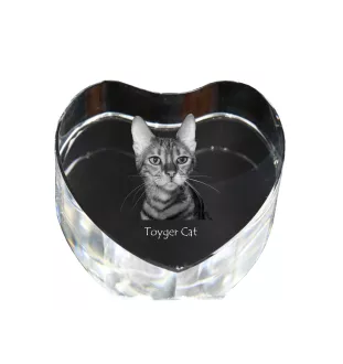 Kot toyger serce kryształowe z kotem Art-Dog