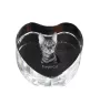 Toyger Cat - crystal clock with a picture of a cat, heart-shaped shelf clock, personalized standing clock by Art-Dog brand