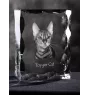 Toyger Katze - Kristall mit Katzenbild, Glasstatuette mit Bild, einzigartiger Bilderrahmen der Marke Art-Dog