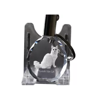 Turecki van brelok do kluczy kryształowy z kotem Art-Dog