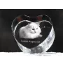 Türkisch Angorakatze - Kristalluhr mit Katzenbild, Herzregal-Uhr, personalisierte Standuhr von Art-Dog.