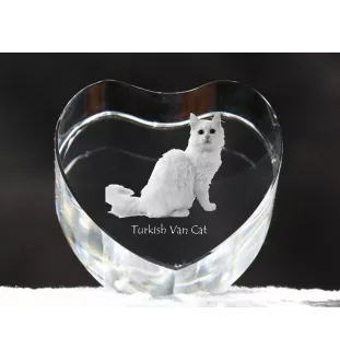 Turecki van serce kryształowe z kotem Art-Dog