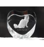 Türkisch Van Katze - Kristalluhr mit Katzenbild, Herzregal-Uhr, personalisierte Standuhr von Art-Dog.